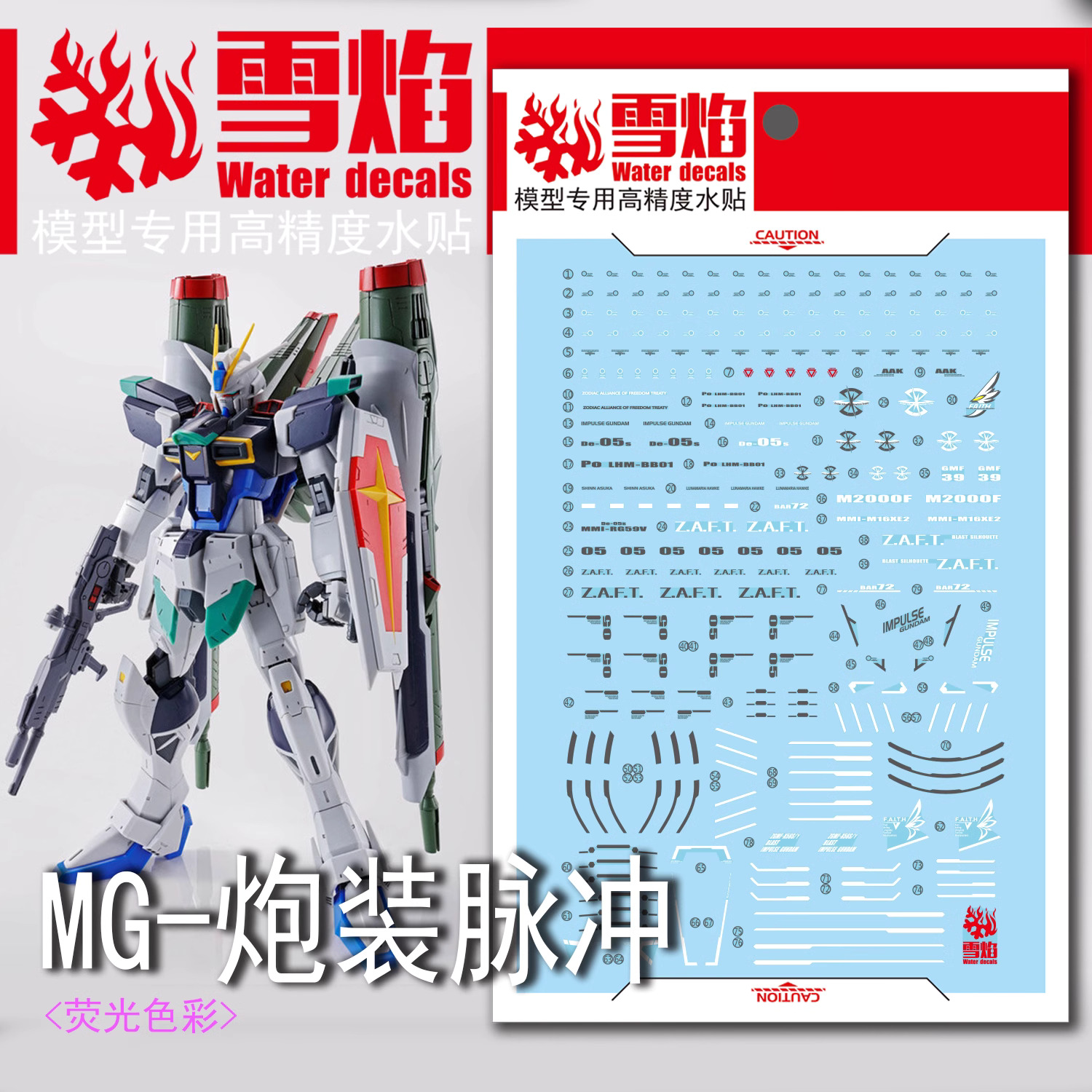 Decal 127 MG1/100 Blast Impulse Gundam ยี่ห่อ XY-model
