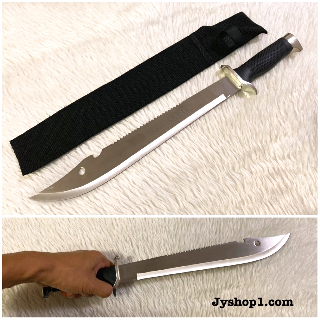 มีดใบตาย USA Saber ด้ามยาง