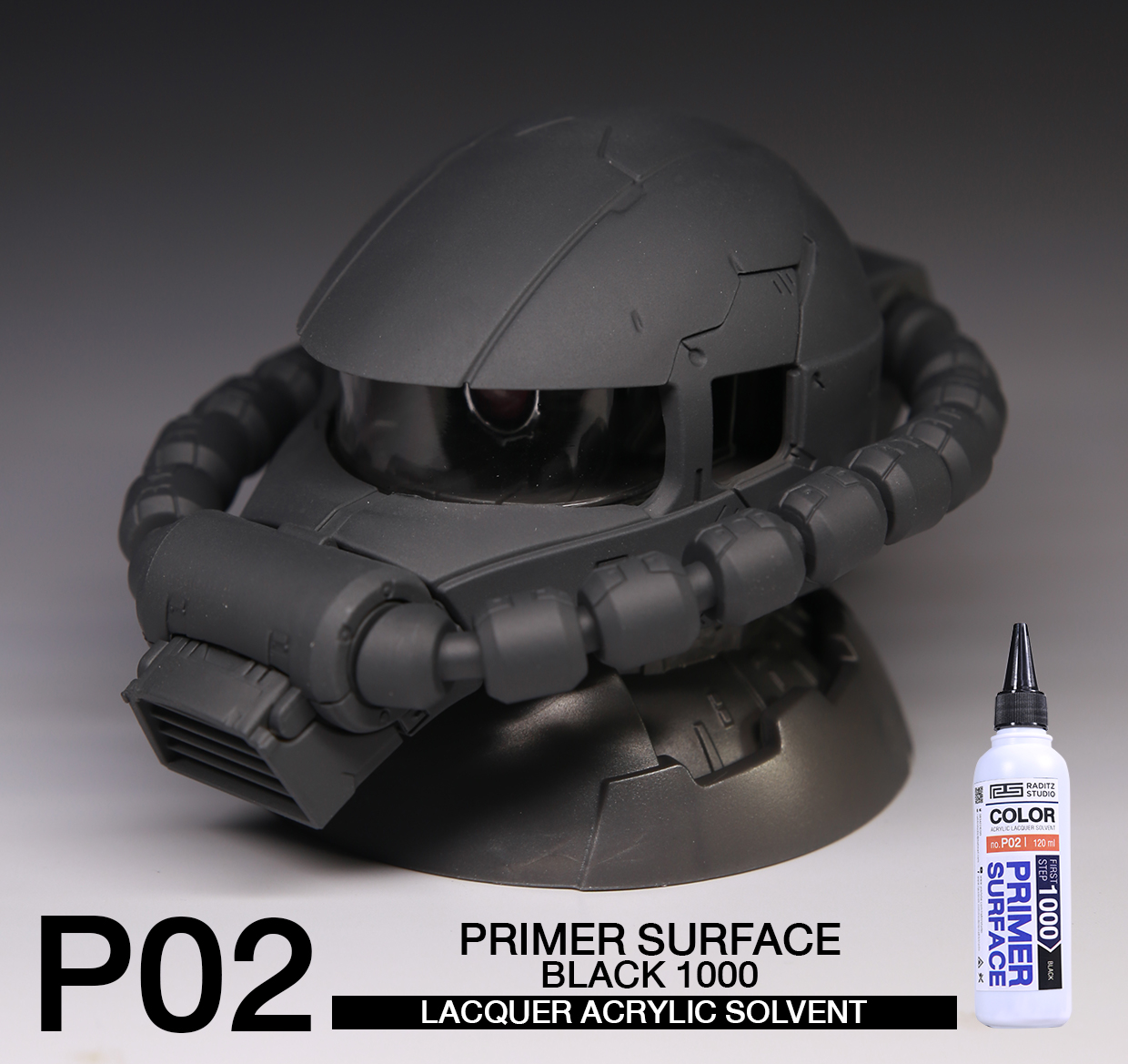 (RS-Raditz) Surfacer Primer P02 Surface Primer Black 1000 120ml