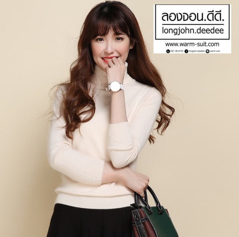 เสื้อกันหนาวแขนยาว ทอไหมพรม ผสมวูล % สูง(ใส่ได้ทั้งหญิง&ชาย)