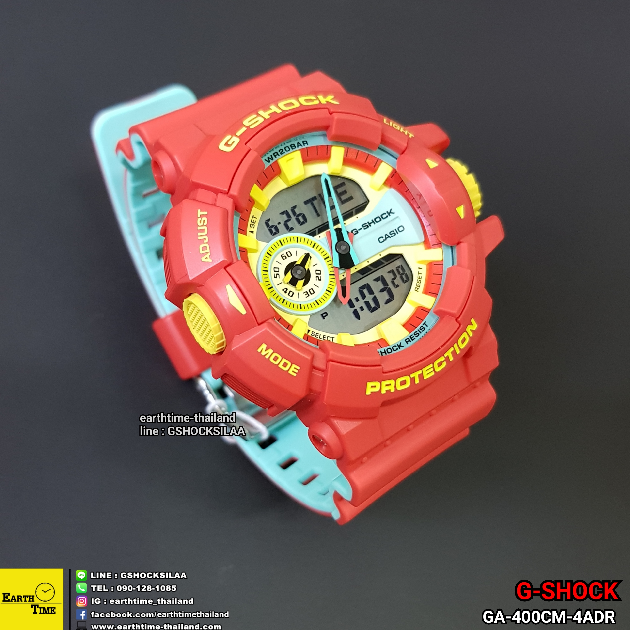 G-Shock Breezy Rasta Color Series ของใหม่แท้100% รับประกัน 1 ปี GA-400CM-4ADR
