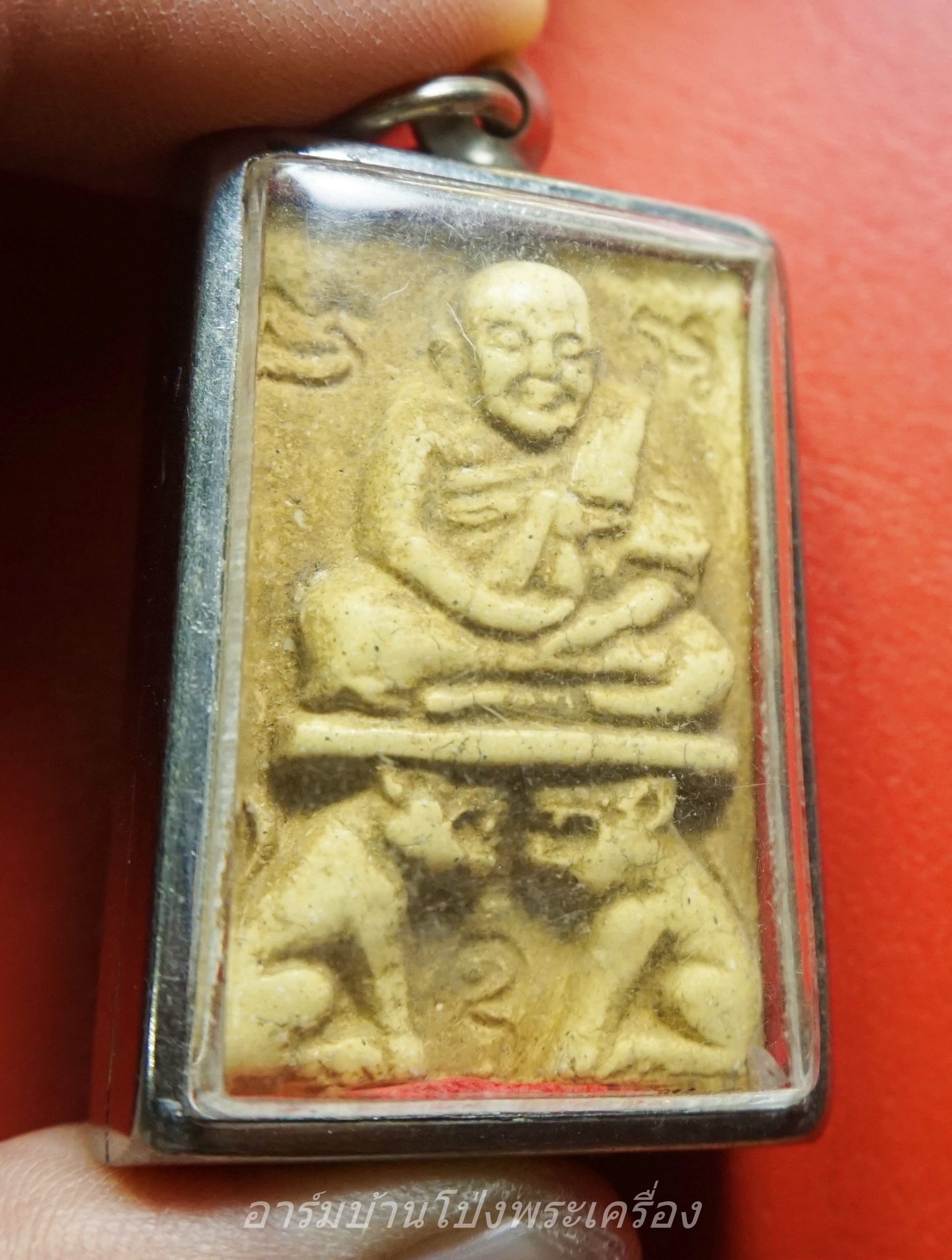 หลวงพ่อปาน วัดบางเหี้ย (วัดคลองด่าน) จ.สมุทรปราการ พิมพ์นั่งเสือคู่(องค์ที่1)