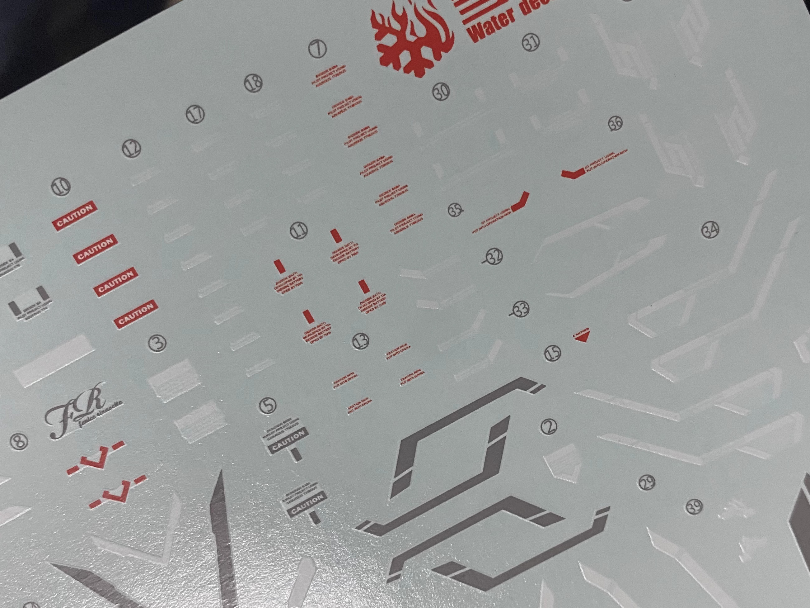 Decal 026 MG1/100 Gundam Wing Fenice Rinascita ยี่ห่อ X-Y model