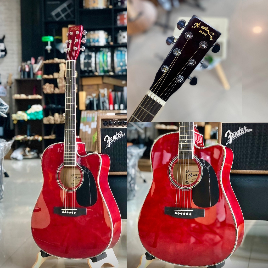 (รุ่นใหม่!🔥) กีตาร์โปร่งไฟฟ้าLC-5 Martin lee MD-410C + ปิ๊กกาดปีกนก 41 นิ้ว ของแถมสุดคุ้ม *รับประกันสินค้า* สำเนา สำเนา สำเนา