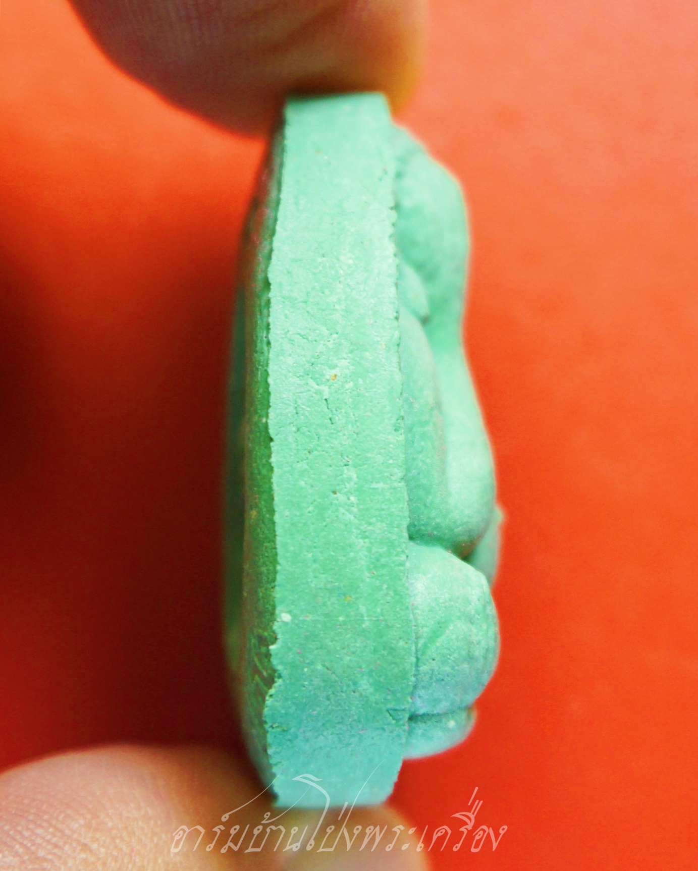 หลวงปู่แผ้ว วัดกำแพงแสน พระผงปิดตาจัมโบ้ ปี๒๕๕๐ รุ่นเจริญพร๘๔ สีเขียว(องค์ที่2)