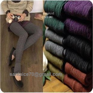 เลคกิ้งทรงลองจอน ผ้าไหมพรมขนกระต่าย ทอยกลาย จับข้อเท้าknitting wool