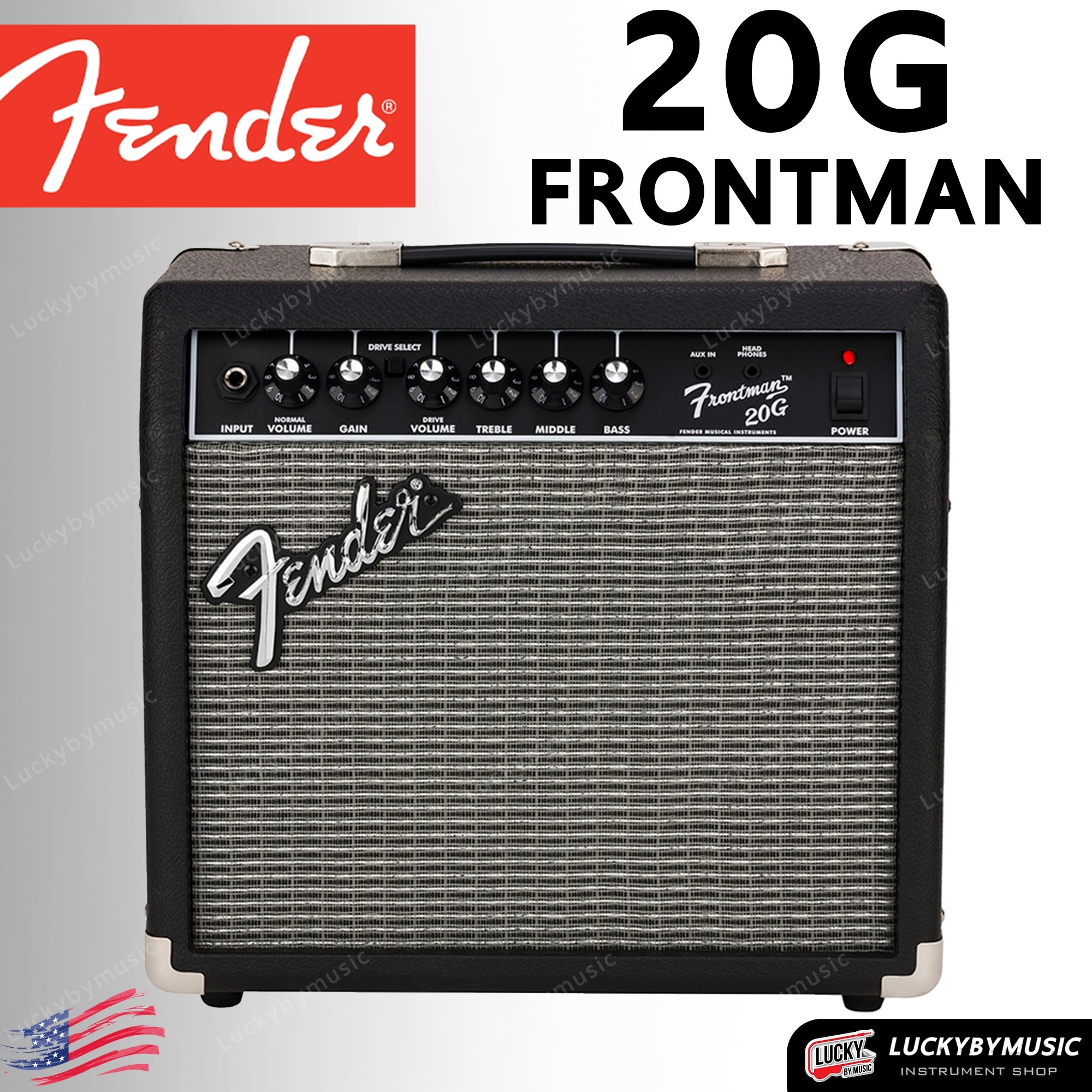 Fender รุ่น Frontman 20G แอมป์กีต้าร์ไฟฟ้า ประกันศูนย์ไทย 1 ปี กำลังขับ 20 วัตต์