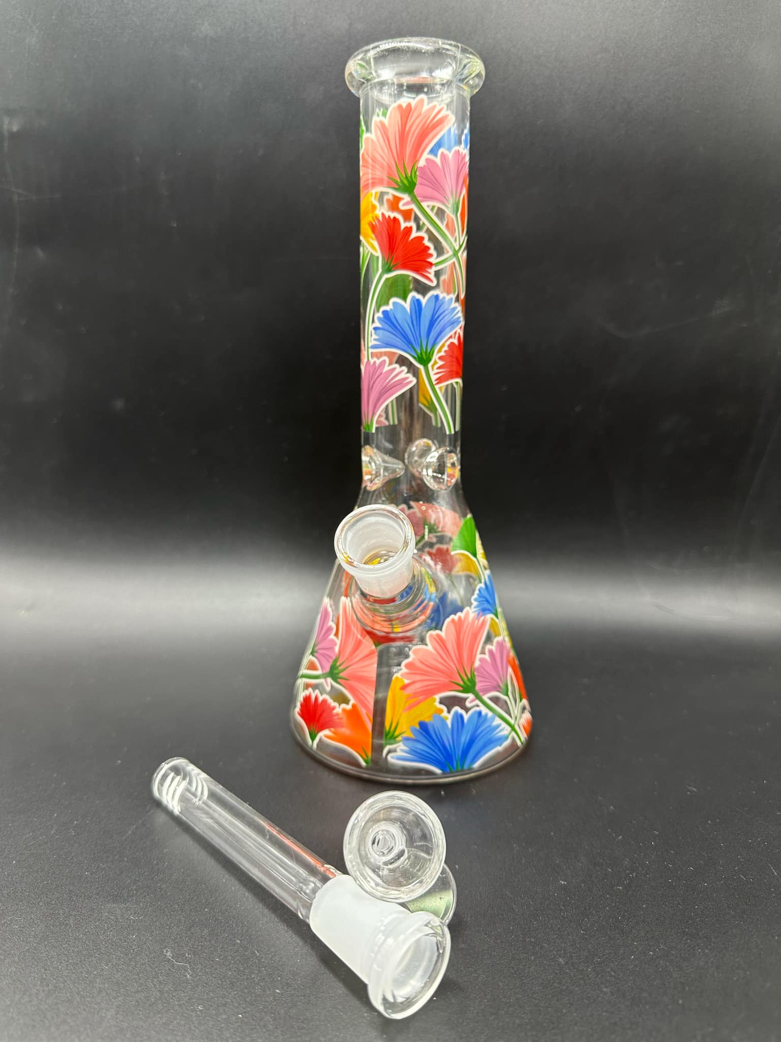 Flowers Glass Bong (25cm.)