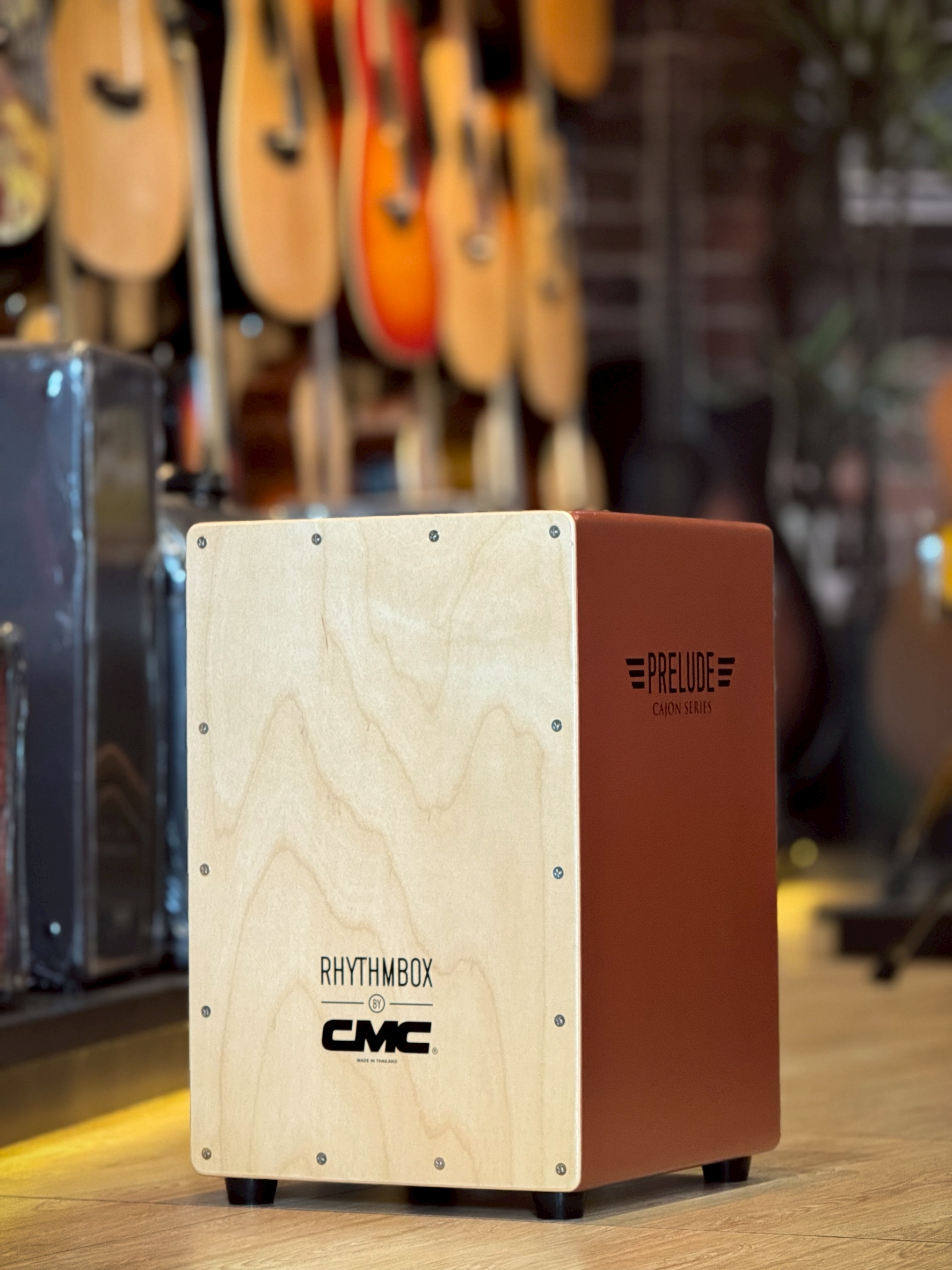 กลองคาฮอง CMC คาฮอง Cajon prelude สีนำตาล ฟรี กระเป๋าคาฮอง / Indy สีน้ำตาล ของแท้ 100%