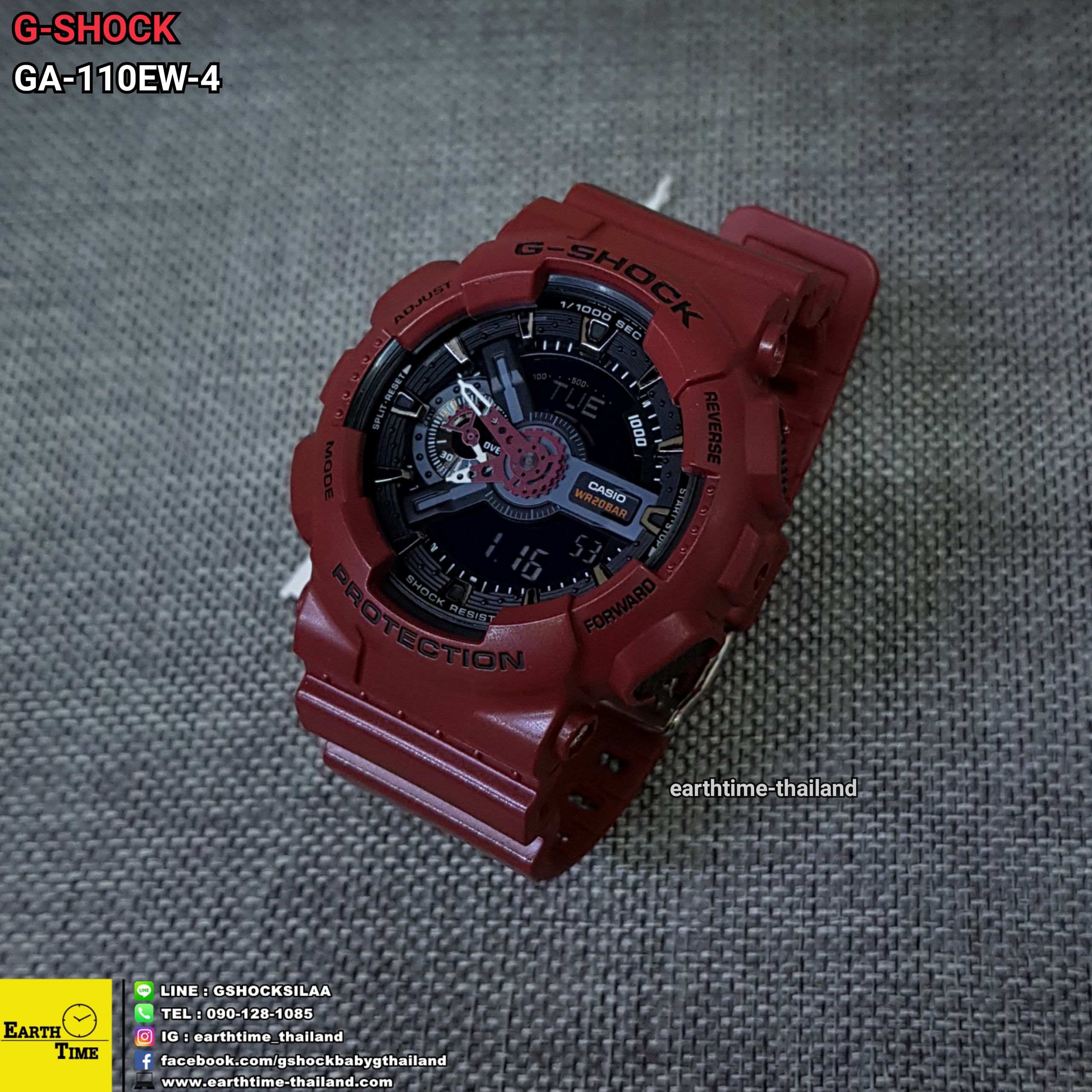 G-Shock Bordeaux Color Series ของใหม่แท้100% รับประกัน 1 ปี รุ่น GA-110EW-4A