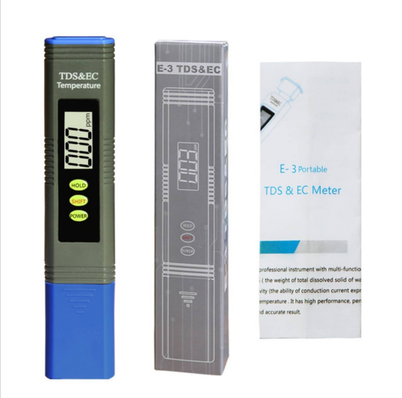 EC meter เครื่องวัดคุณภาพน้ำ (E-3 TDS&EC)