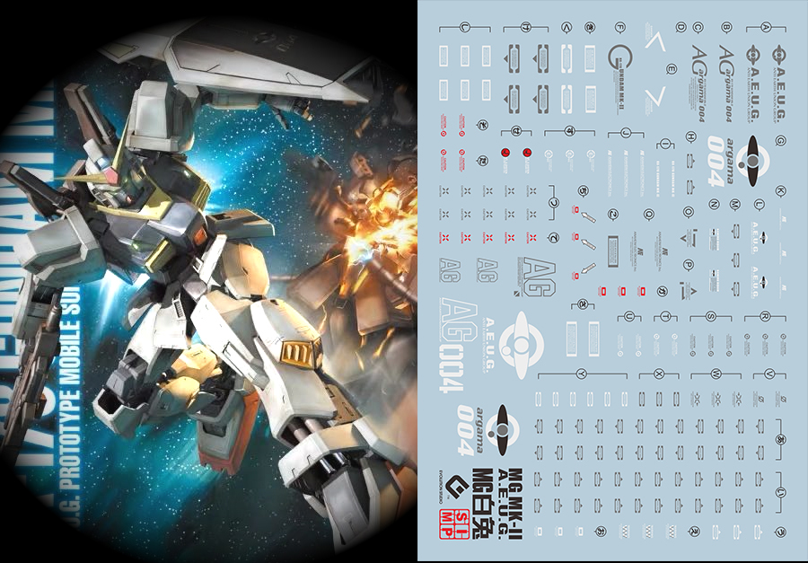 138 Water Decal MG1/100 Gundam MKII A.E.U.G. ยี่ห้อ S.I.M.P. Model Decal