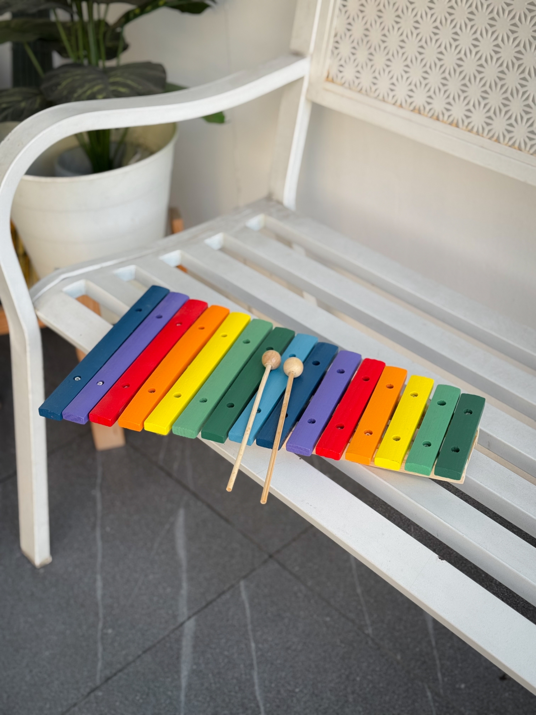 Babytime ระนาดเด็ก ไซโลโฟนไม้ xylophone ครบเสียง 15 เสียง สีสวยสดใส ฝึกสมาธิ พร้อมไม้ตี ของเล่นเด็ก