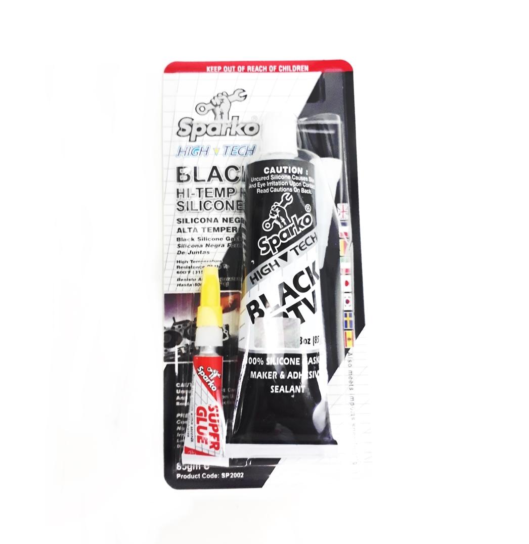 Sparko กาวดำ BLACK HI-TEMP SILICONE 85 กรัม ฟรี!!! กาวร้อน