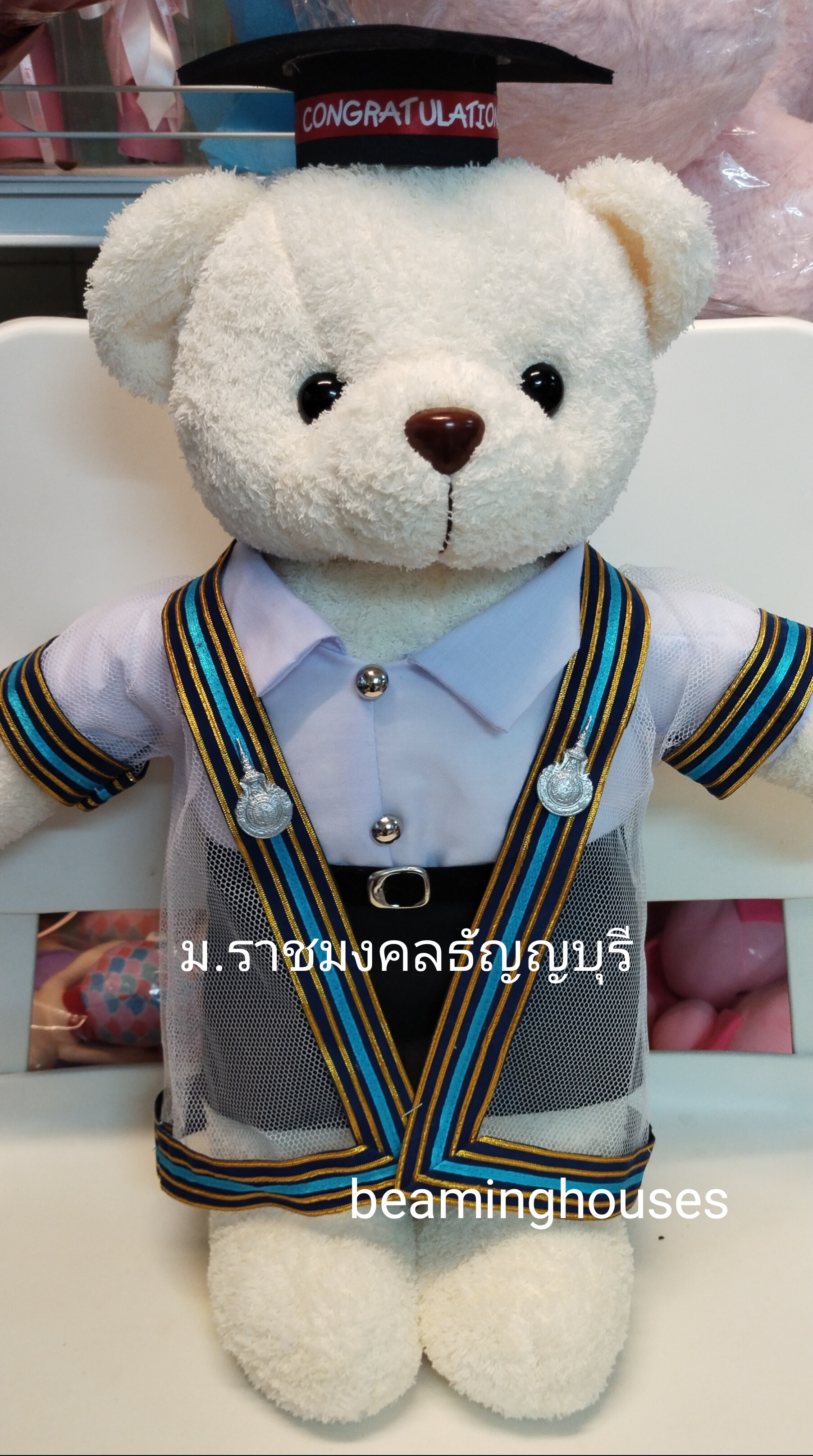 หมีรับปริญญา ม.ราชมงคลธัญบุรี สูง 45 cm