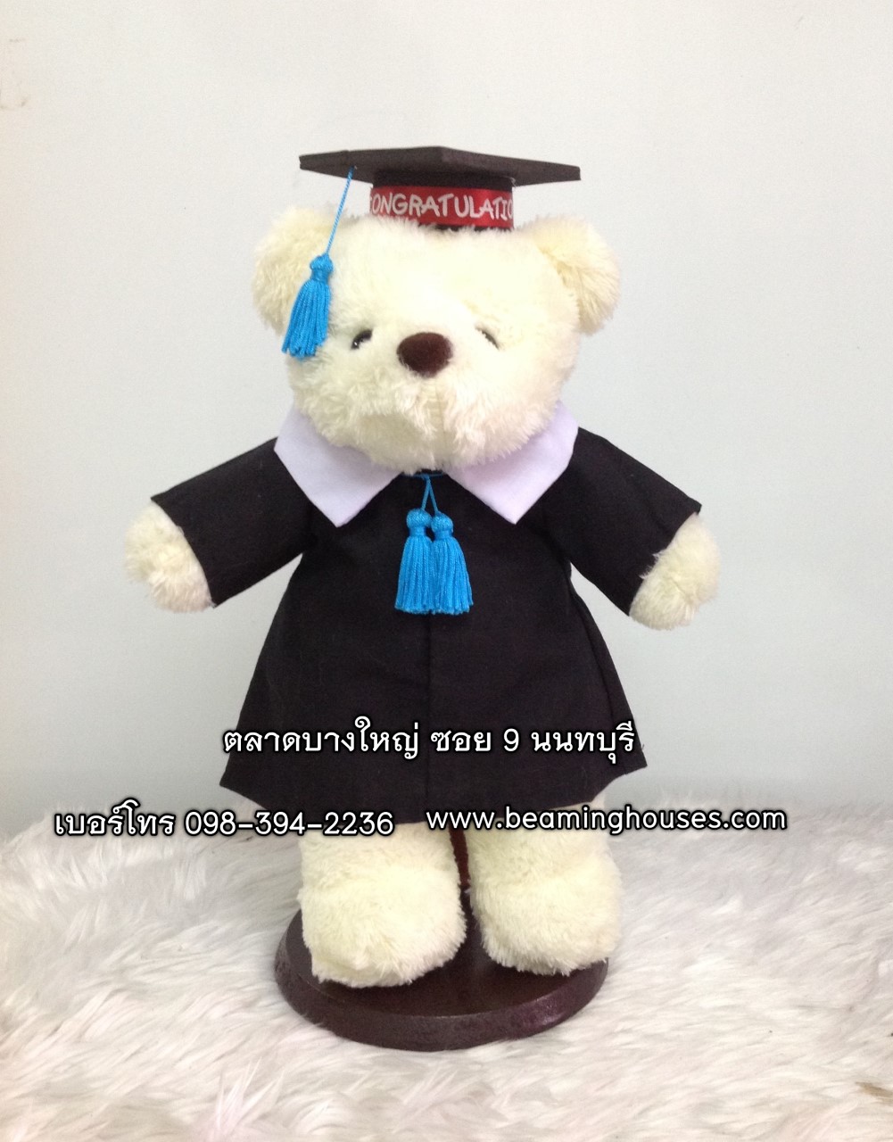 หมีรับปริญญา ม.เกษตรศาสตร์ ขนาด 30cm