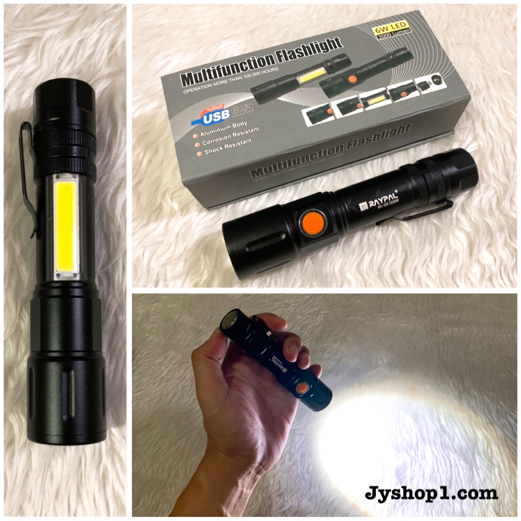 ไฟฉาย ไฟฉายชาร์จไฟ USB Raypal APL-526