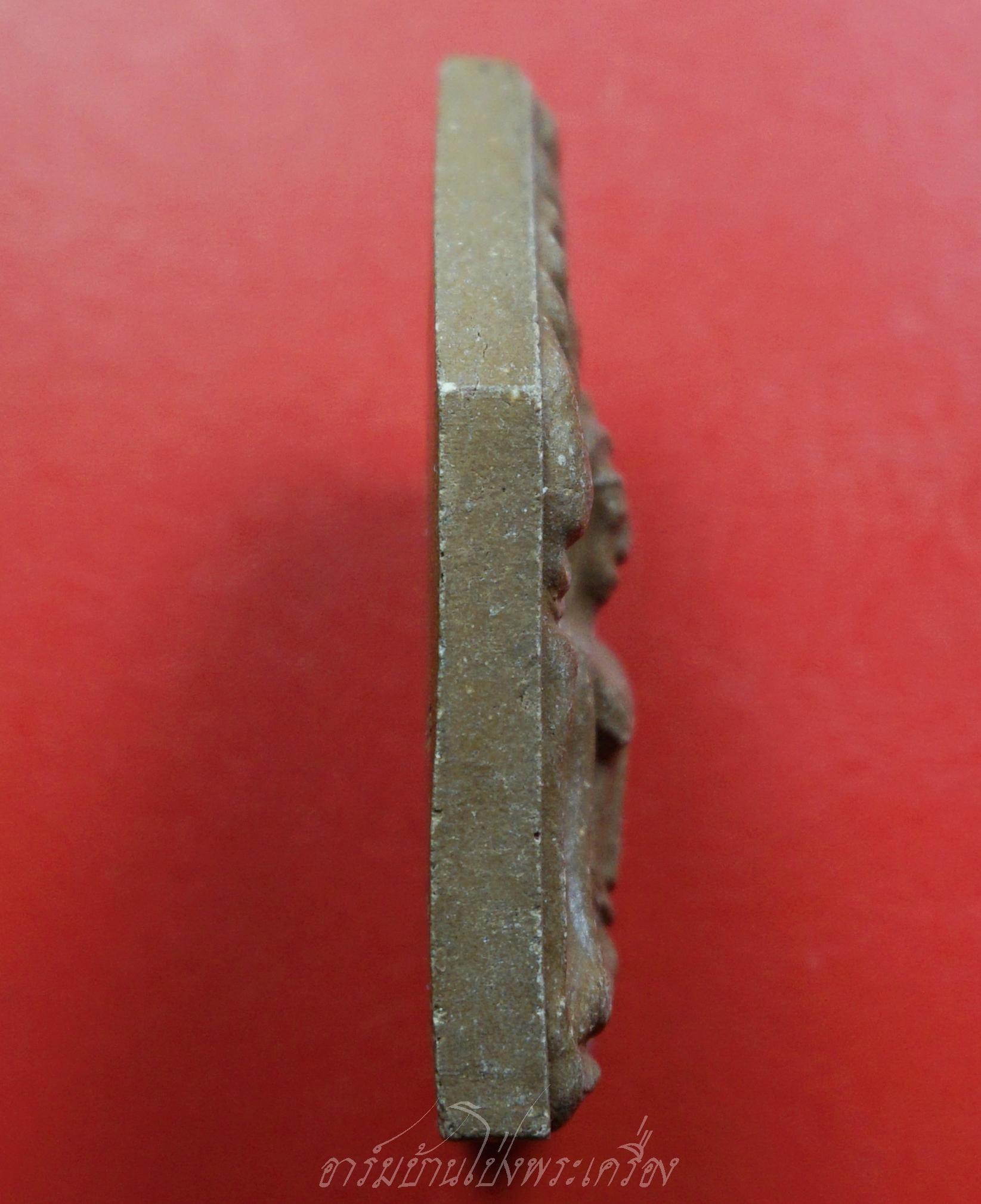 พระขุนแผน วัดเลิศดุสิตาราม หลังยันต์ จ.ราชบุรี เนื้อผงสีน้ำตาล(องค์ที่1)