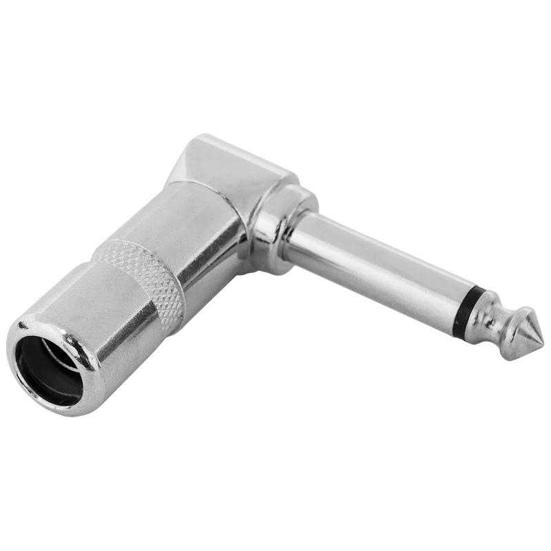 หัวแจคงอ 6.5 Kirlin 2359CC คู่ หัวแจ็คโมโน แบบเปลือย หัวงอ 1/4" อย่างดี (Audio Jack)