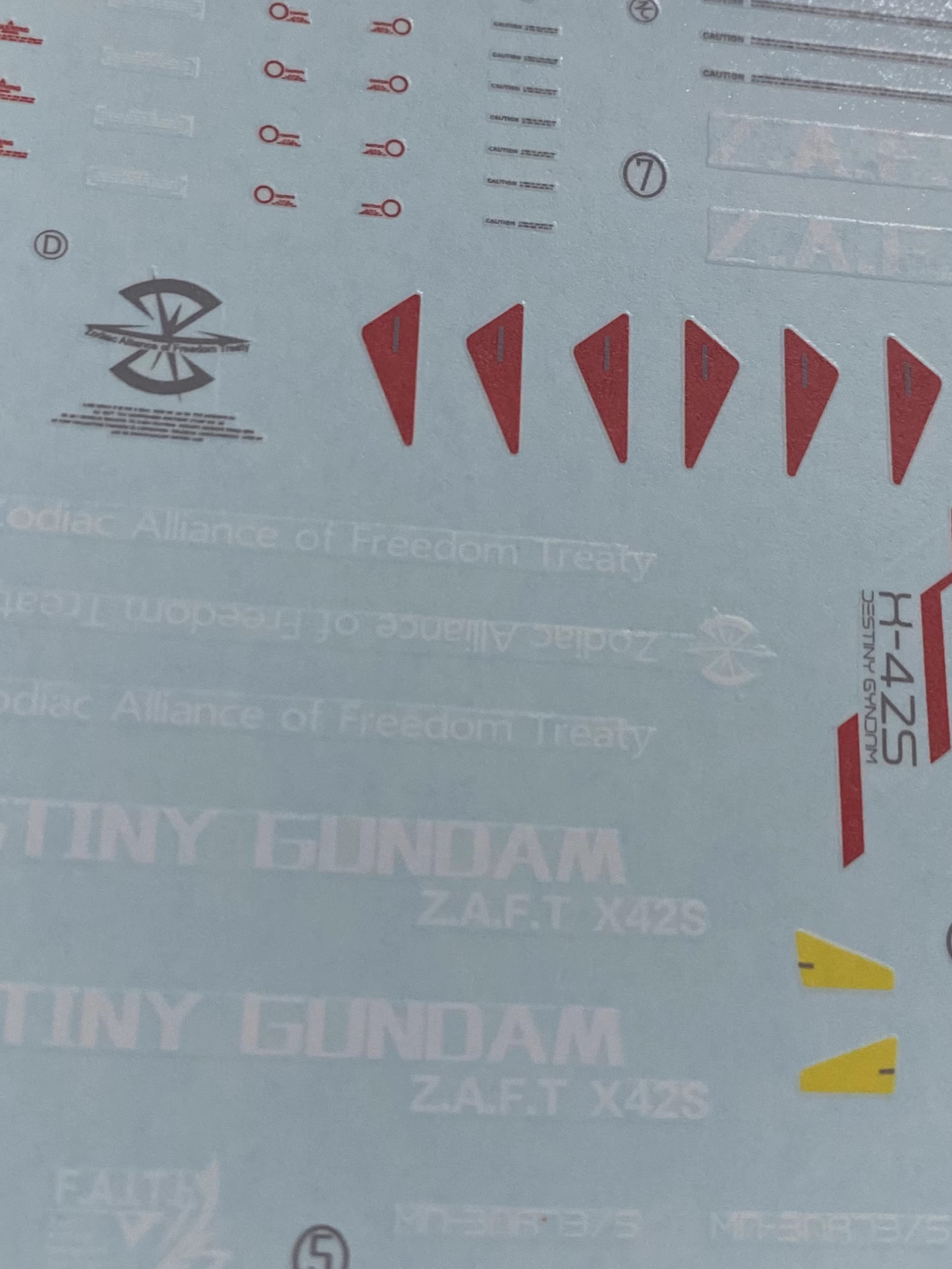 Decal 146 MG Gundam Destiny ยี่ห่อ XY-model