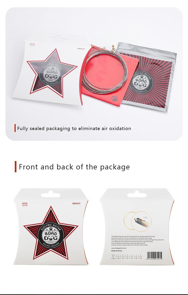 ROAD DOG สายกีต้าร์ไฟฟ้าเคลือบกันสนิม เบอร์ 9 Electric Guitar String PVD Ion Coating เสียงสว่างสดใส