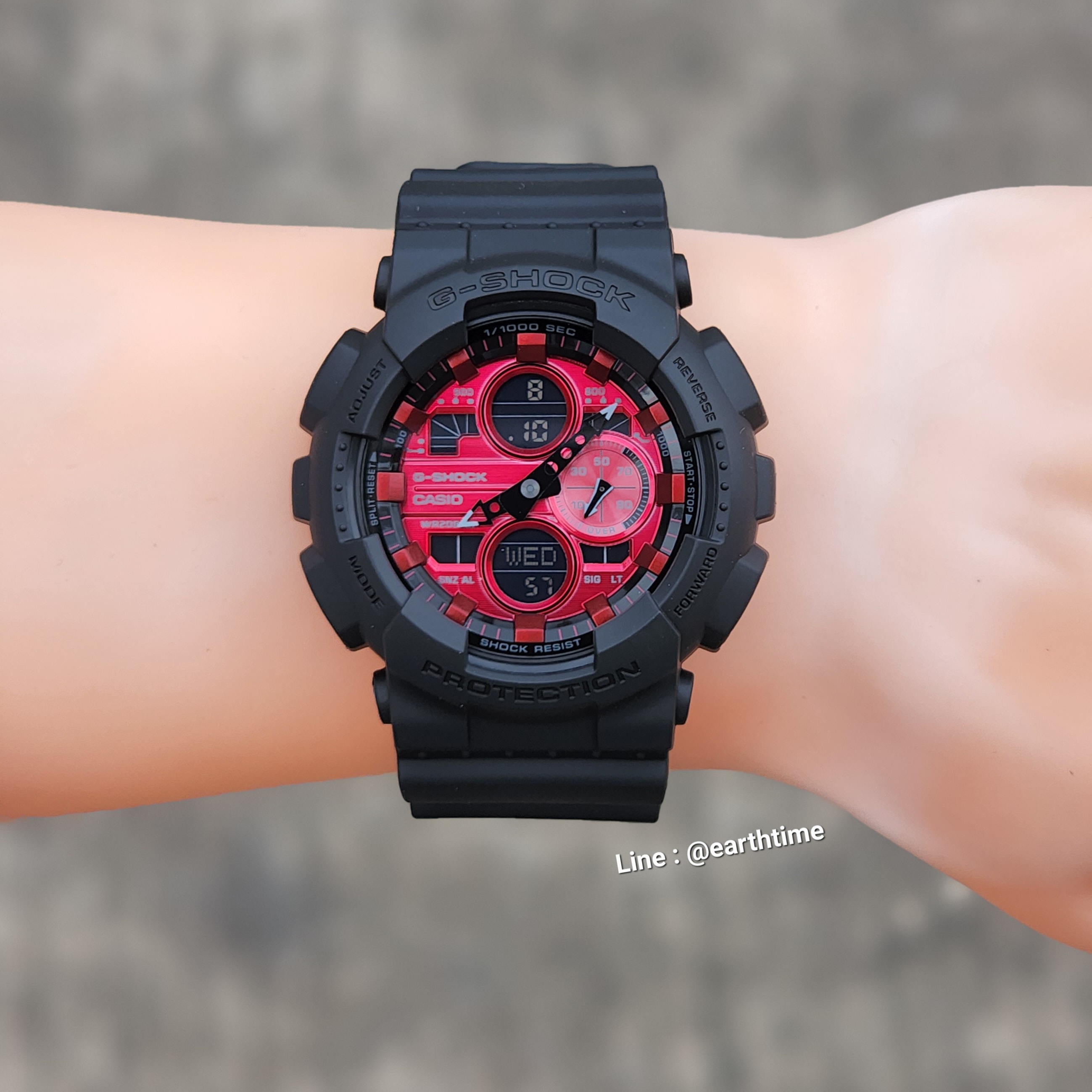 G-Shock Black and Red Series ของใหม่แท้100% รุ่น GA-140AR-1ADR