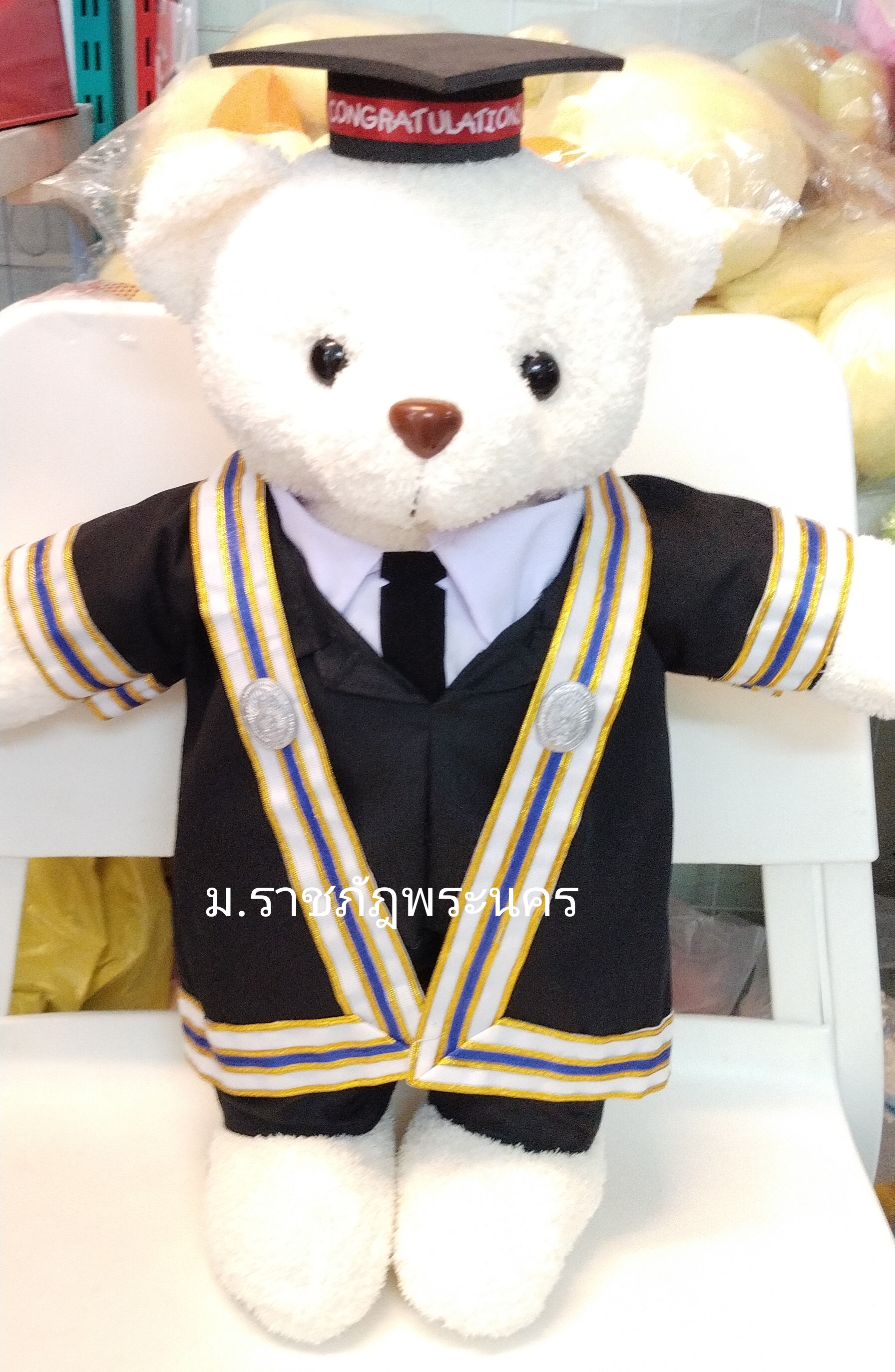 หมีรับปริญญาม.ราชภัฏพระนคร สูง 45cm