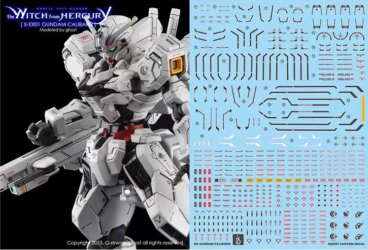 Water Decal 174 HG1/144 Gundam Gundam Calibarn ยี่ห้อ Ghost Decal