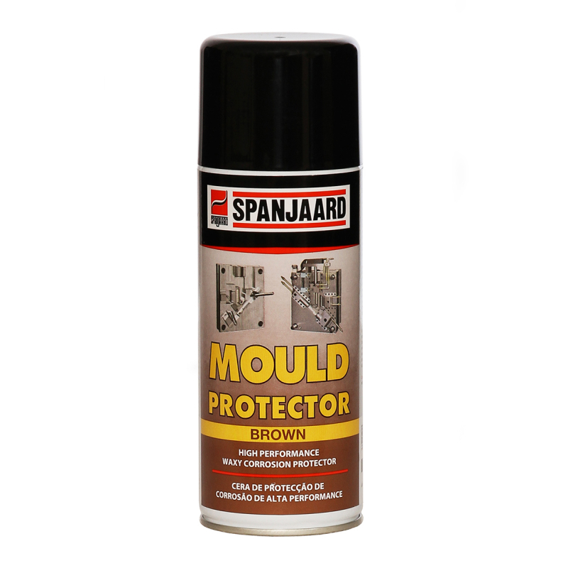 Spanjaard Mould protectro brown สเปรย์ป้องกันสนิมชนิด ฟิมล์ WAX ป้องกันสนิมและการกัดกร่อนได้อย่างยาวนาน 12 เดือน ปกป้องแม่พิมพ์ของคุณจากสนิมและการกัดกร่อน