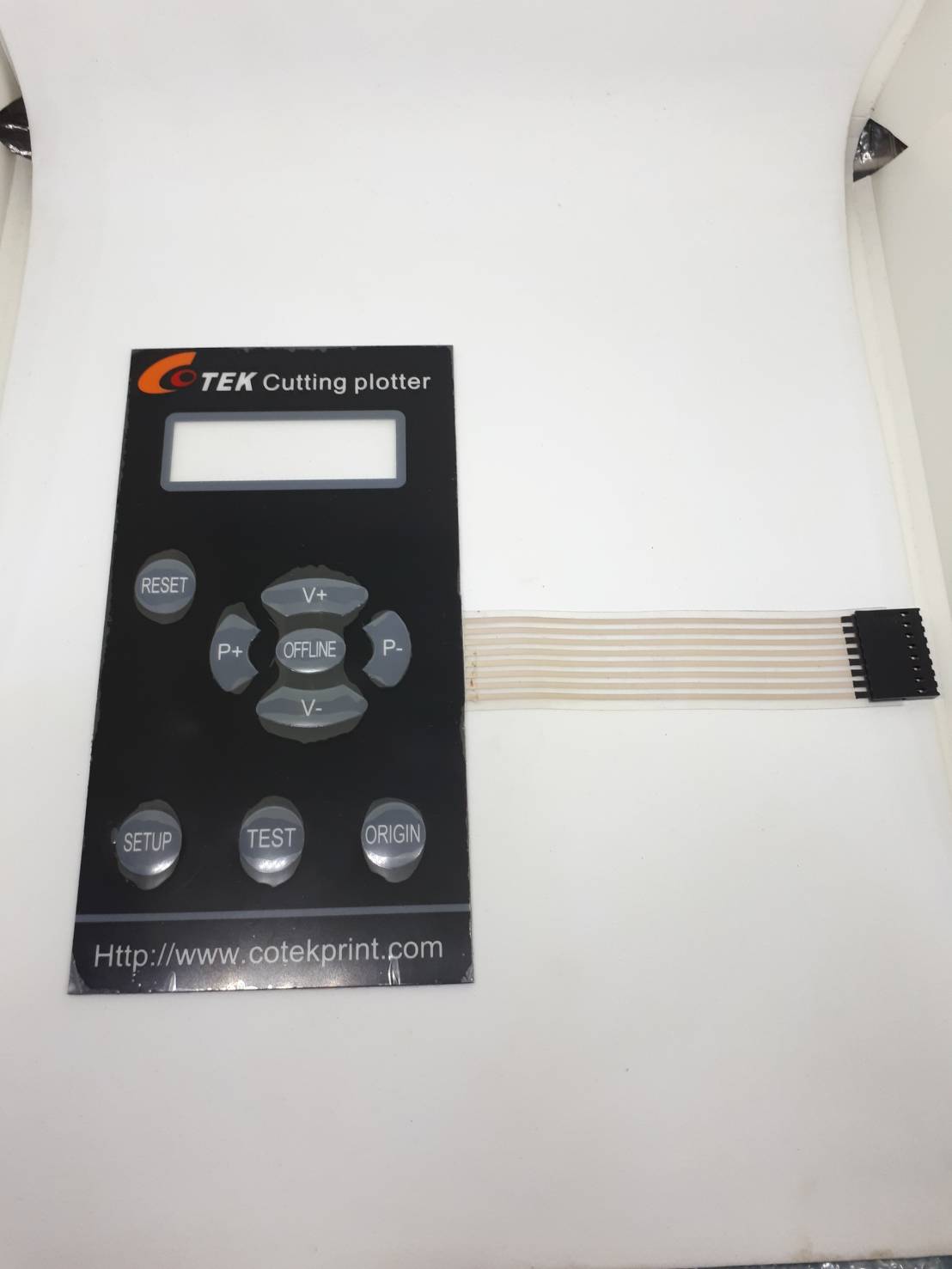 แผงหน้าปัดปุ่มคอนโทรล เครื่องตัดสติ๊กเกอร์ COTEX