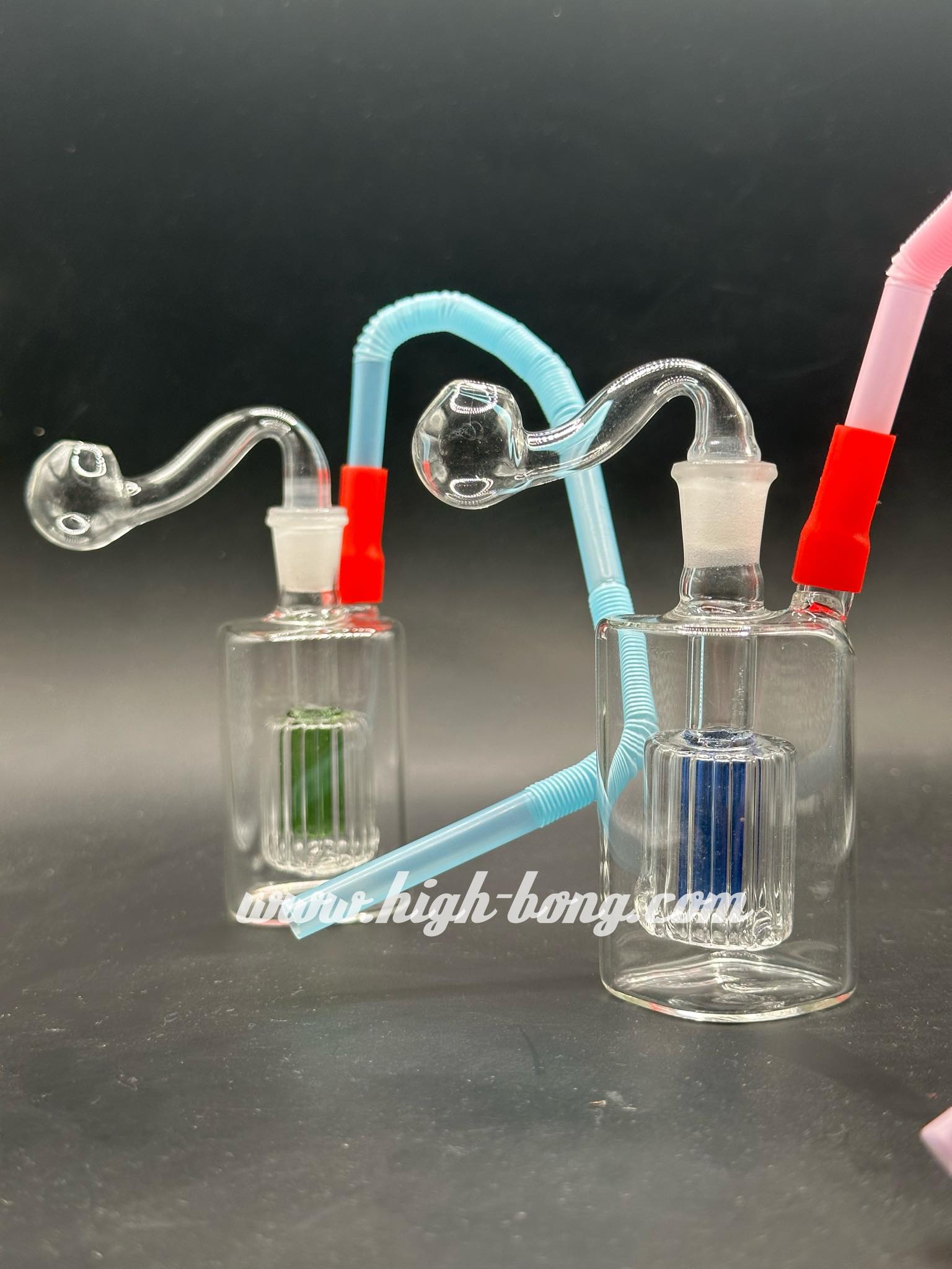 บ้องแก้วกรองสี่เหลี่ยม (Green) (7 cm.)