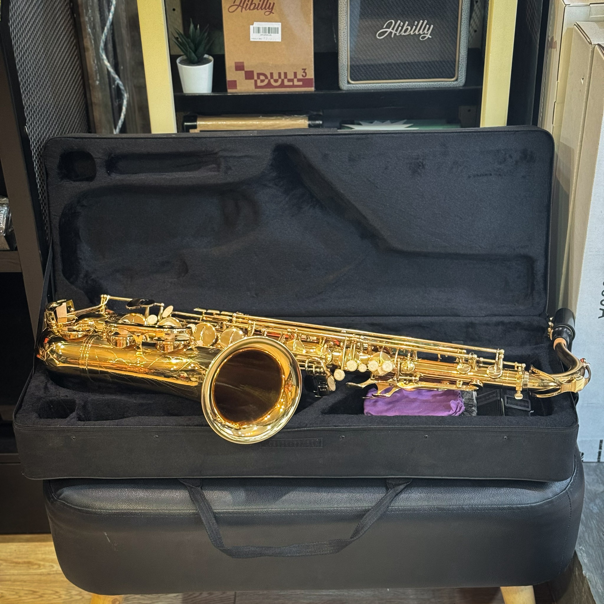 Pietro แซกโซโฟน Bb เทนเนอร์ Tenor Saxophone (Bb) สีทอง แซ็กโซโฟน พร้อมกล่องบุกำมะหยี่ อุปกรณ์ครบชุด