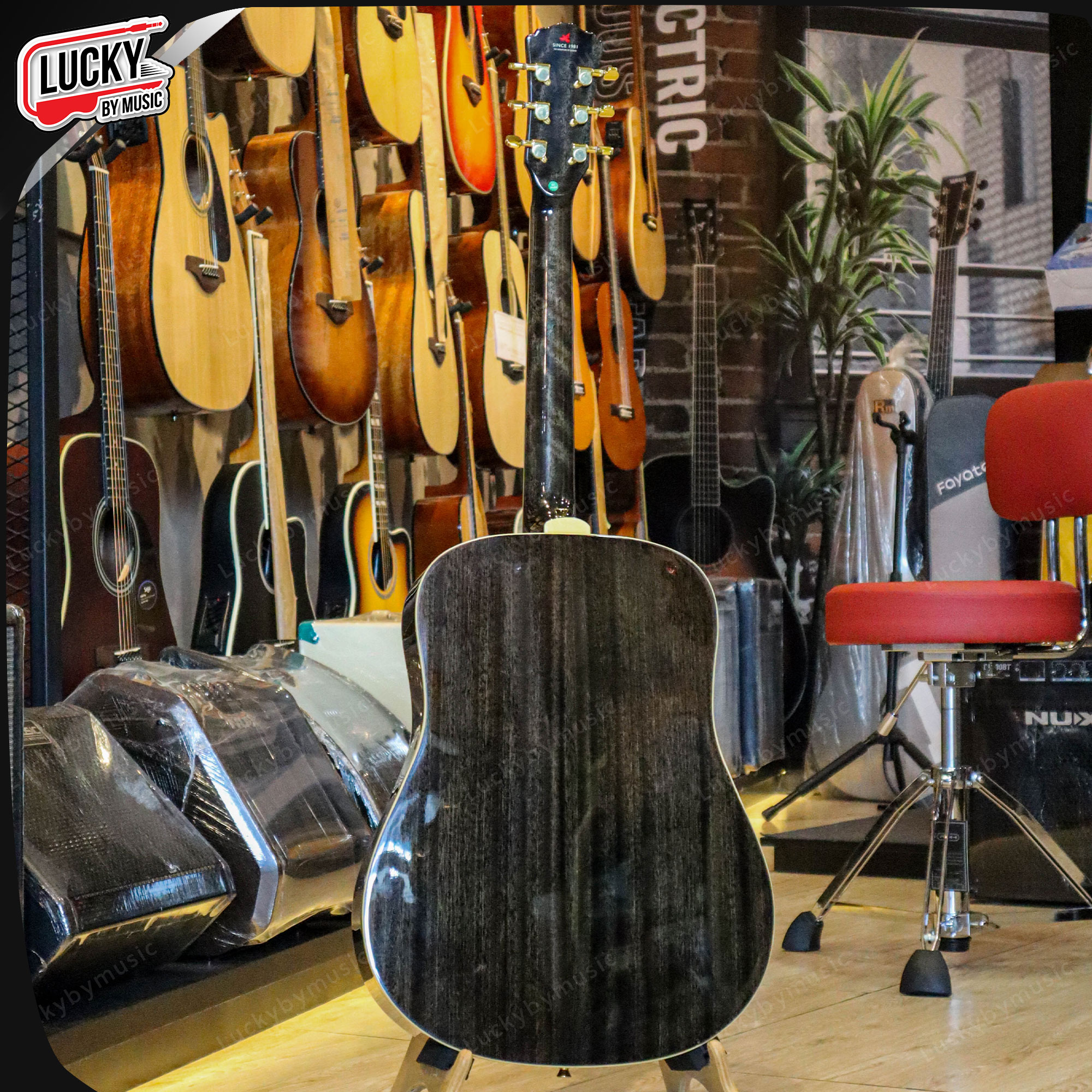 กีตาร์โปร่ง คาราบาว Carabao รุ่น CG40 BLK ทรงเต็ม เสียงเปิด กังวาน แถมฟรี ปิ๊ก4อัน ประแจ คู่มือ