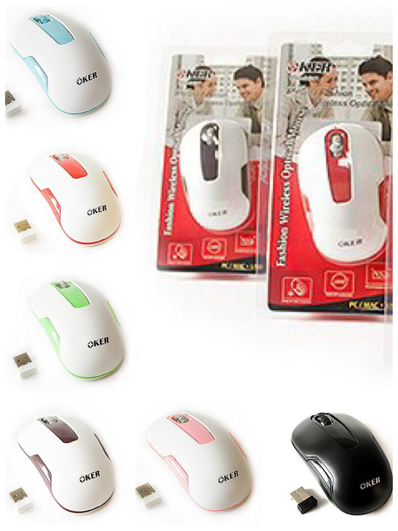 เม้าส์ mouse ไร้สาย oker M-55
