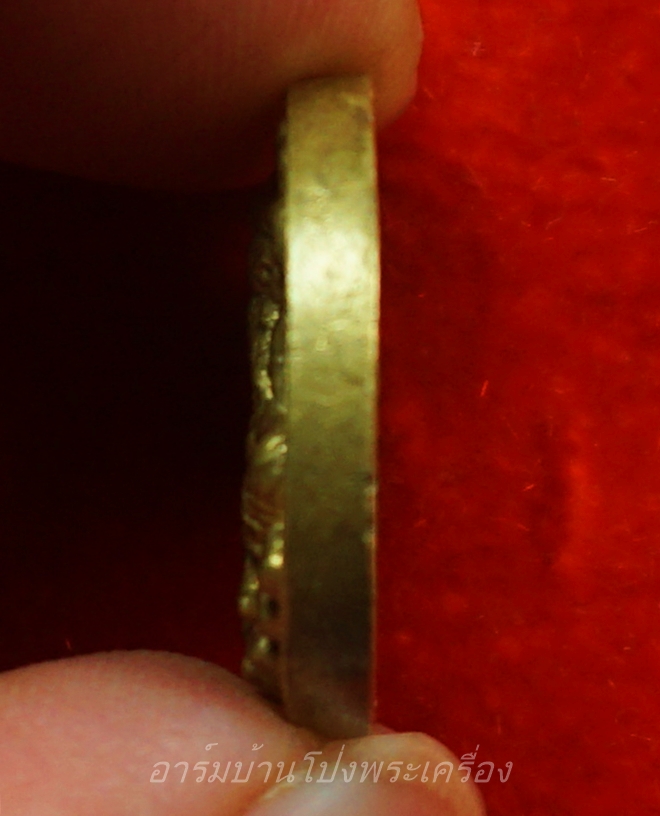 พระพิฆเนศ วัดหนองโพ หลังพระพุทธ เหรียญหล่อ เนื้อทองเหลือง(องค์ที่1)