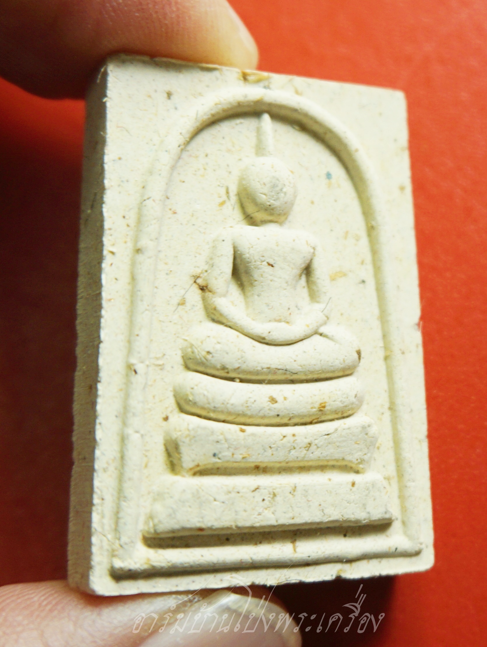 หลวงปู่แผ้ว วัดรางหมัน สมเด็จ รุ่นไตรมาส ปี๒๕๕๑ มวลสารผงพุทธคุณและเกศาหลวงปู่(องค์ที่3)