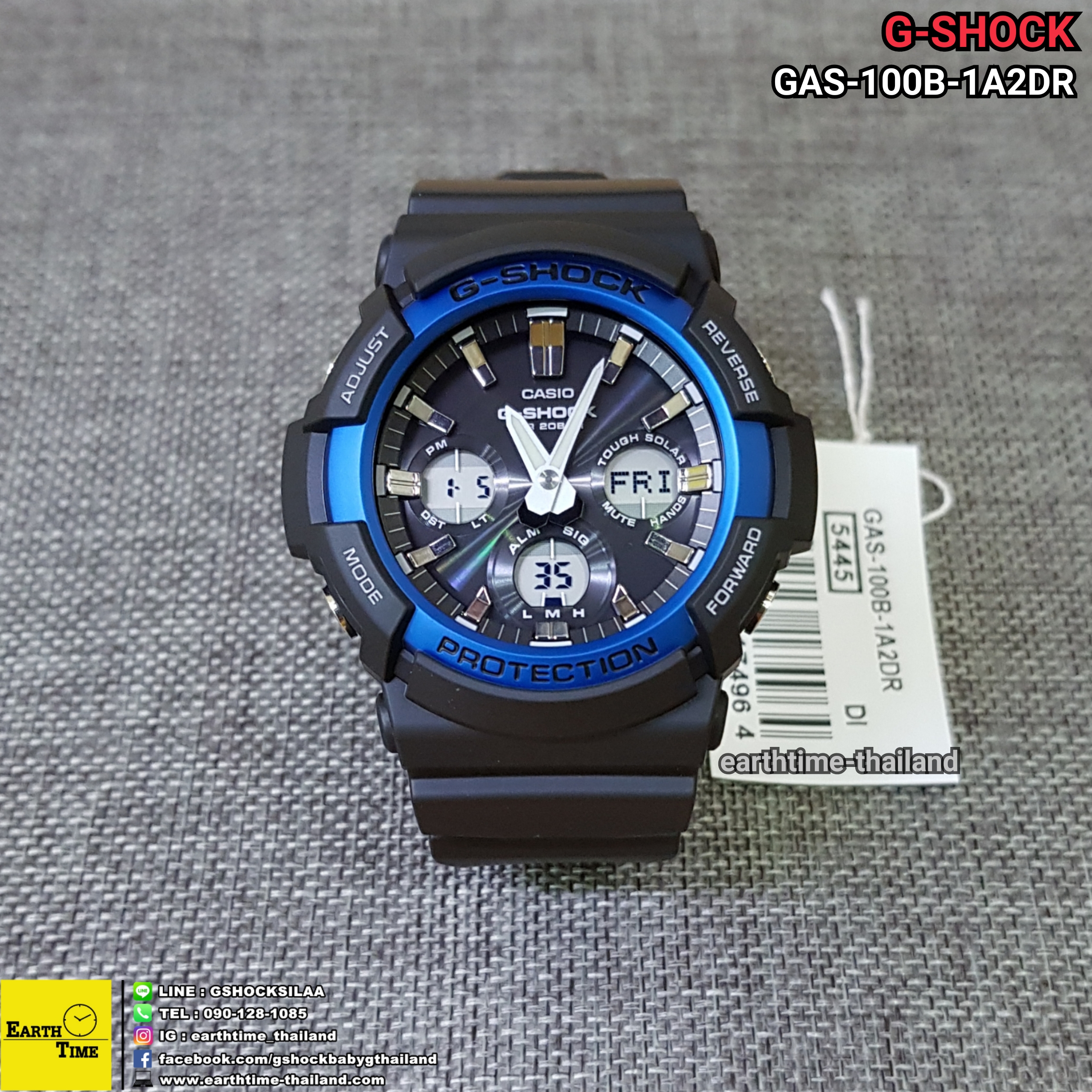 G-Shock Tough Solar ของใหม่แท้100% รับประกัน 1 ปี รุ่น GAS-100B-1A2DR