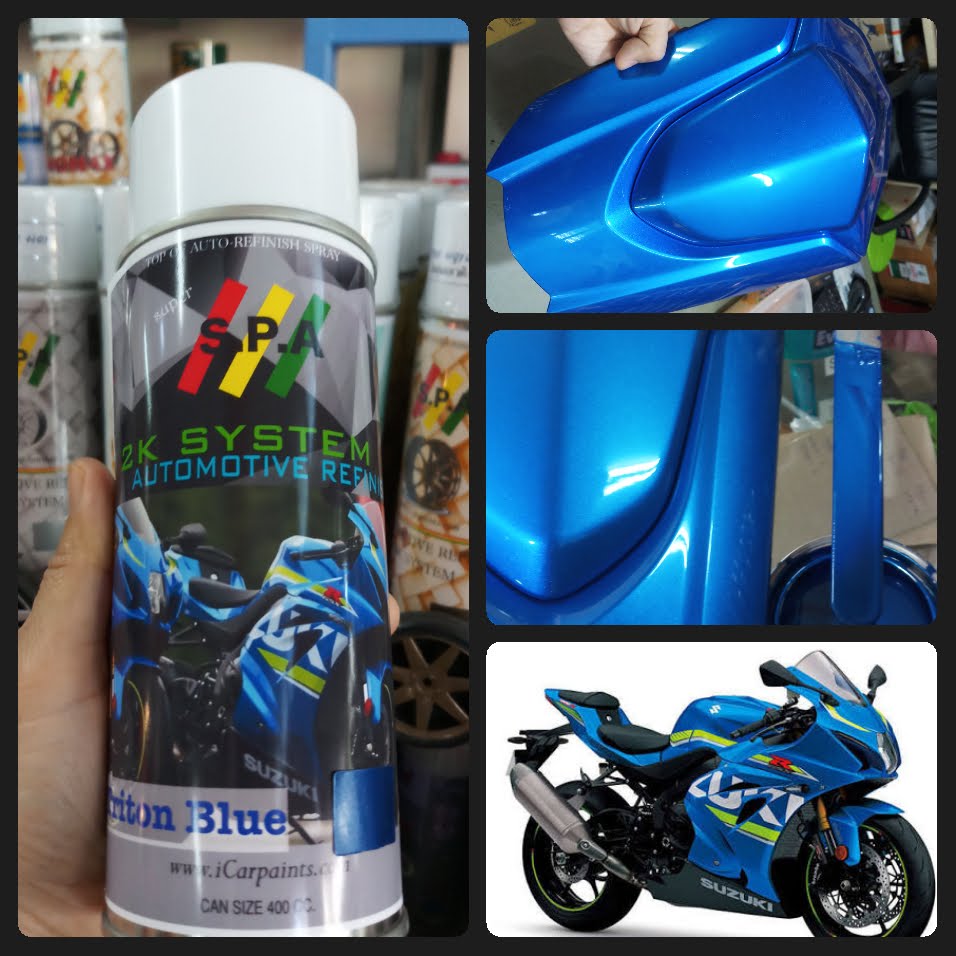 สีสเปรย์พ่นมอเตอร์ไซต์Suzuki S.P.A Triton Blue