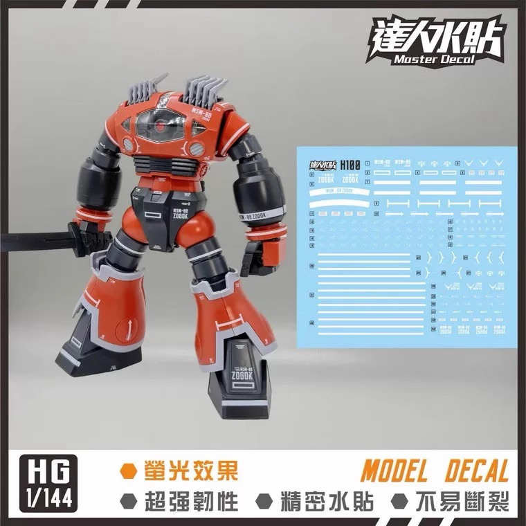 (Master Decal) Water Decal H100 HG1/144 ZOGOK (UNICORN VER.)
