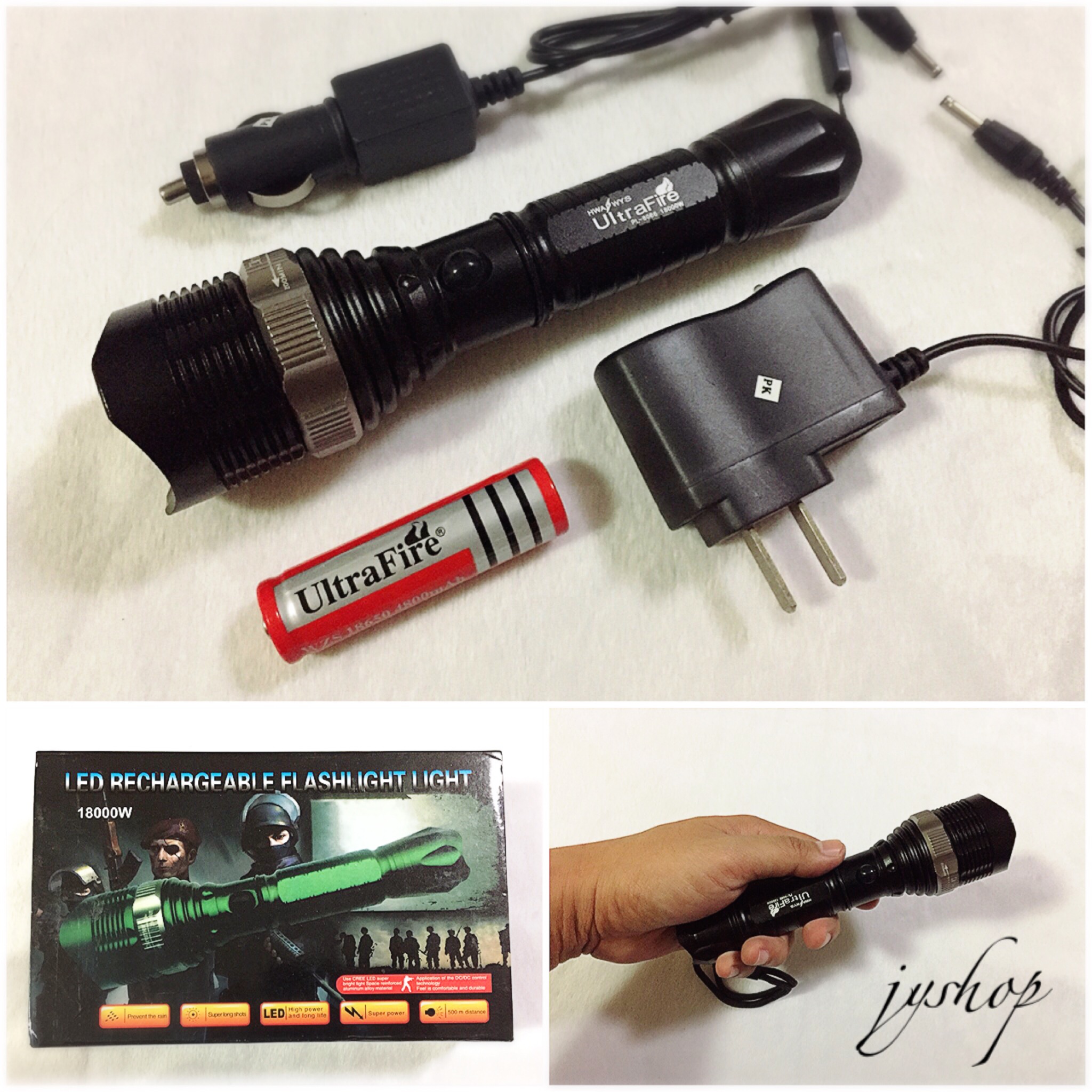 ไฟฉายซูมชาร์จ Ultrafire PL-8066