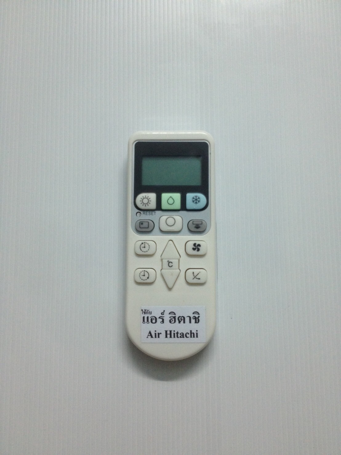 รีโมทแอร์ ฮิตาชิ Hitachi ขาวปุ่มเขียว