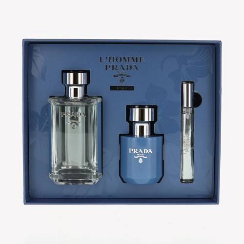 Set Prada L'Homme L'EAU EDT 100ml. Mini 10ml. Shower Gel 100ml. น้ำหอมแท้ 100%