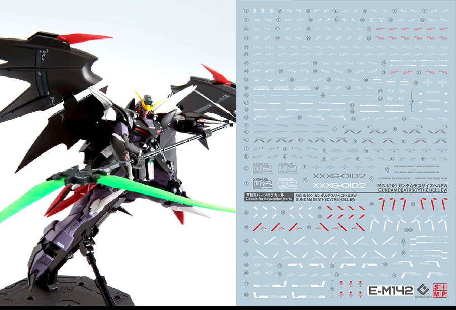 121 Water Decal MG1/100 Gundam Deathscythe-Hell ยี่ห่อ S.I.M.P. Model Decal