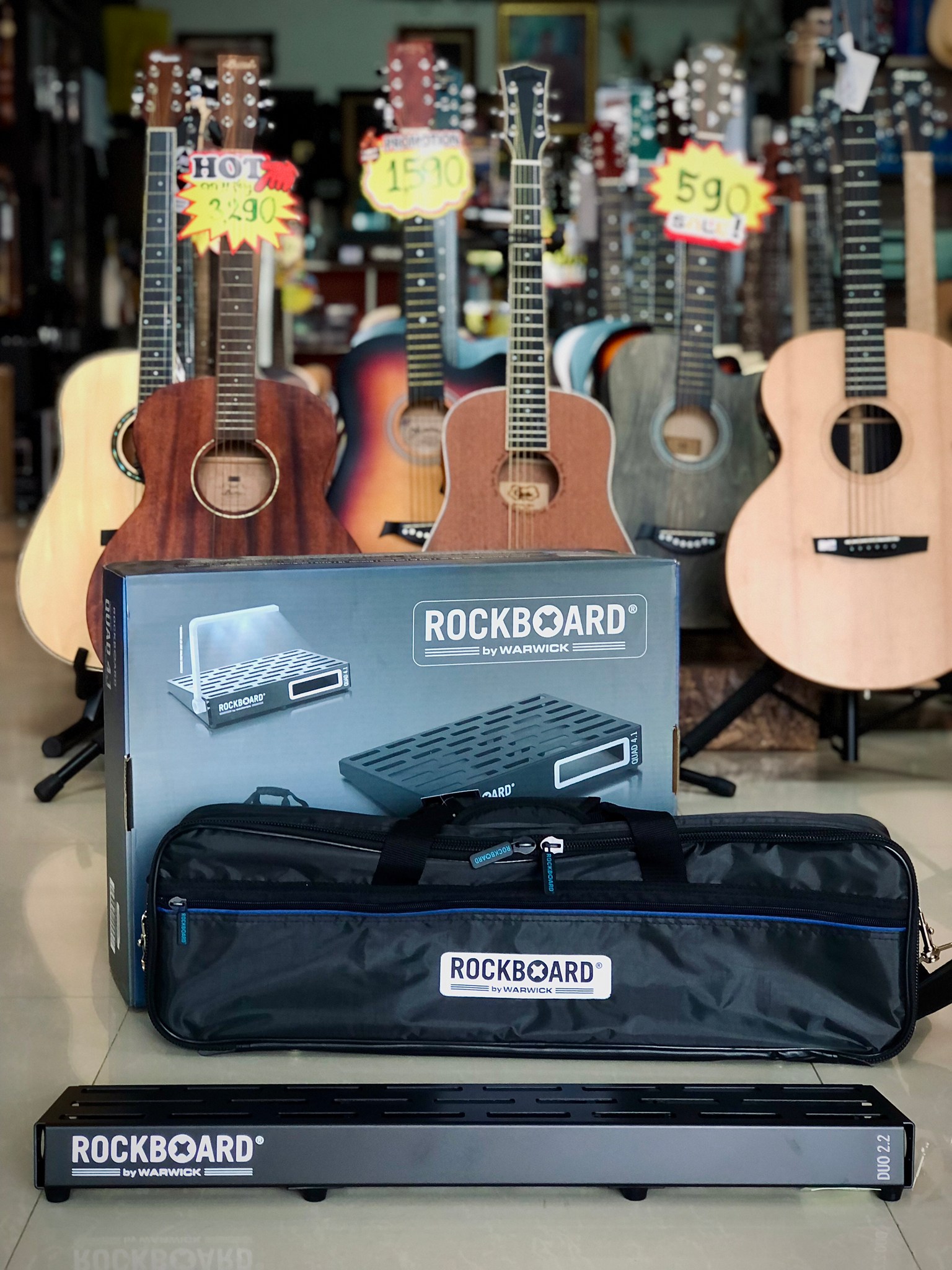 RockBoard duo 2.2 กระเป๋าใส่เอฟเฟค +บอร์ดใส่เอฟเฟค กระเป๋าเอฟเฟค บอร์ดเอฟเฟค