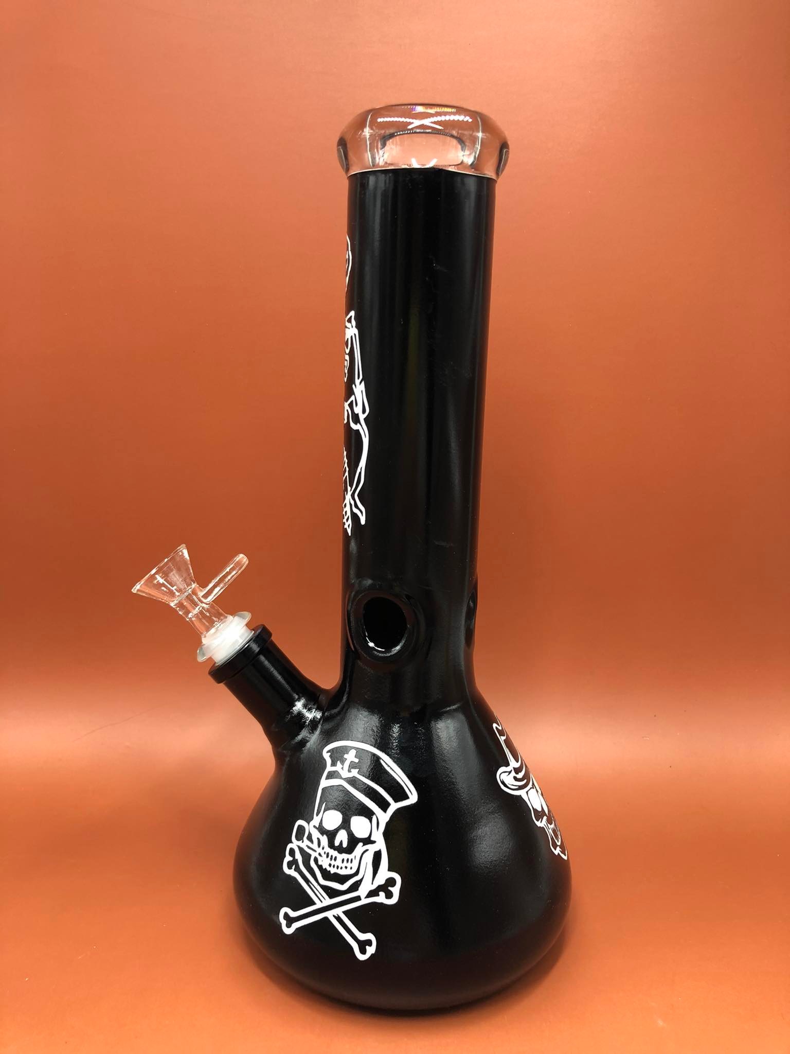 Pirate Glass Bong (Black body)