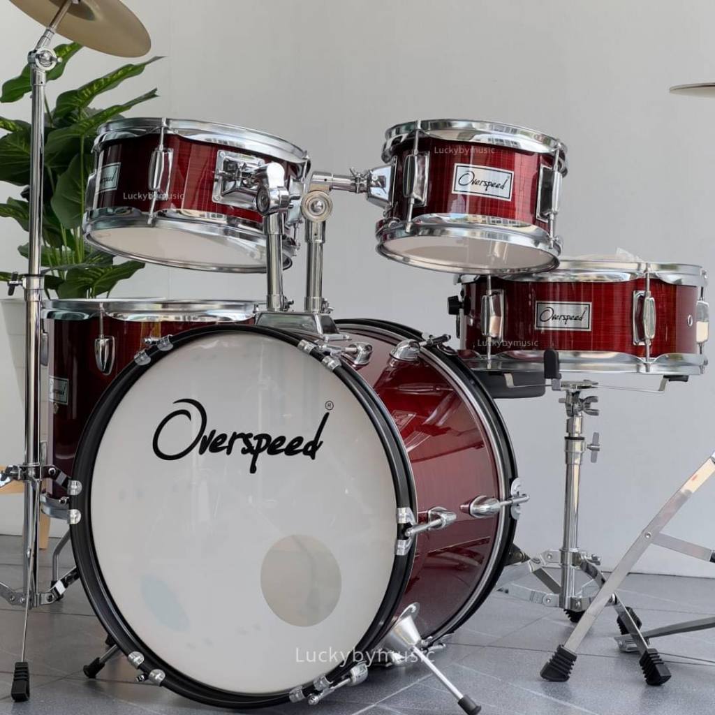 กลองชุด Overspeed กลองเด็ก JUNIOR DRUM SET ไม้กลอง เก้าอี้กลอง *ครบชุดพร้อมเล่น