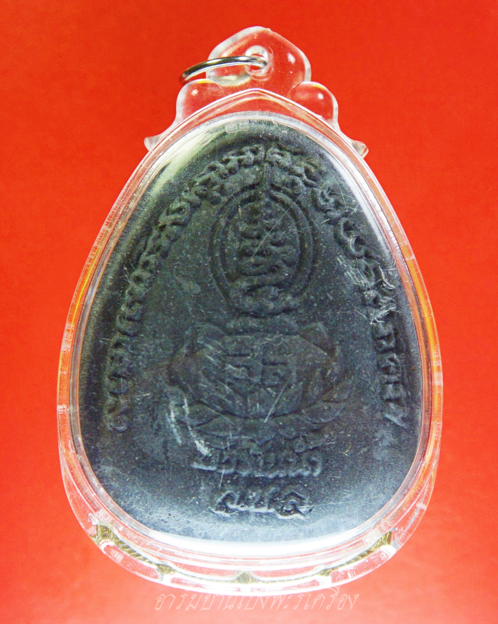 หลวงพ่อจำเนียร วัดเขาหลาว จ.ราชบุรี หลวงปู่ทวด รุ่นบัวพ้นน้ำ พิมพ์กลาง ปี๒๕๕๕ เลี่ยมเดิม(องค์ที่1)