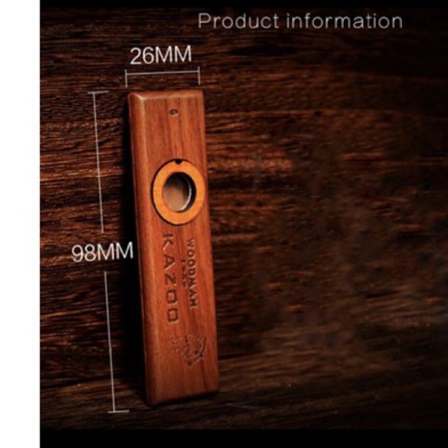 WOODMAN คาซูไม้ Kazoo มะฮอกกานี ให้เสียงนุ่ม มีความเป็นธรรมชาติ คาซู่ คาซู่ไม้ บรรจุในกล่องเหล็กสวยงาม