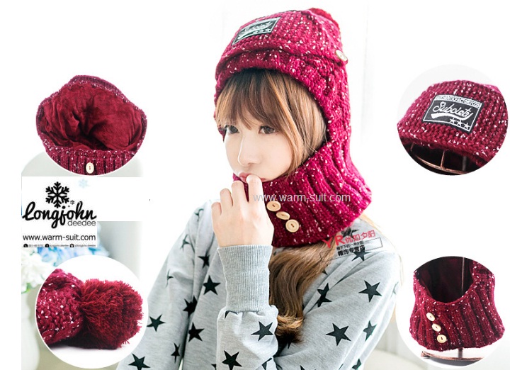 หมวกทรงเอสกิโม 4in1(หมวก+ที่ปิดหู+ที่ปิดปาก+ผ้าพันคอ)