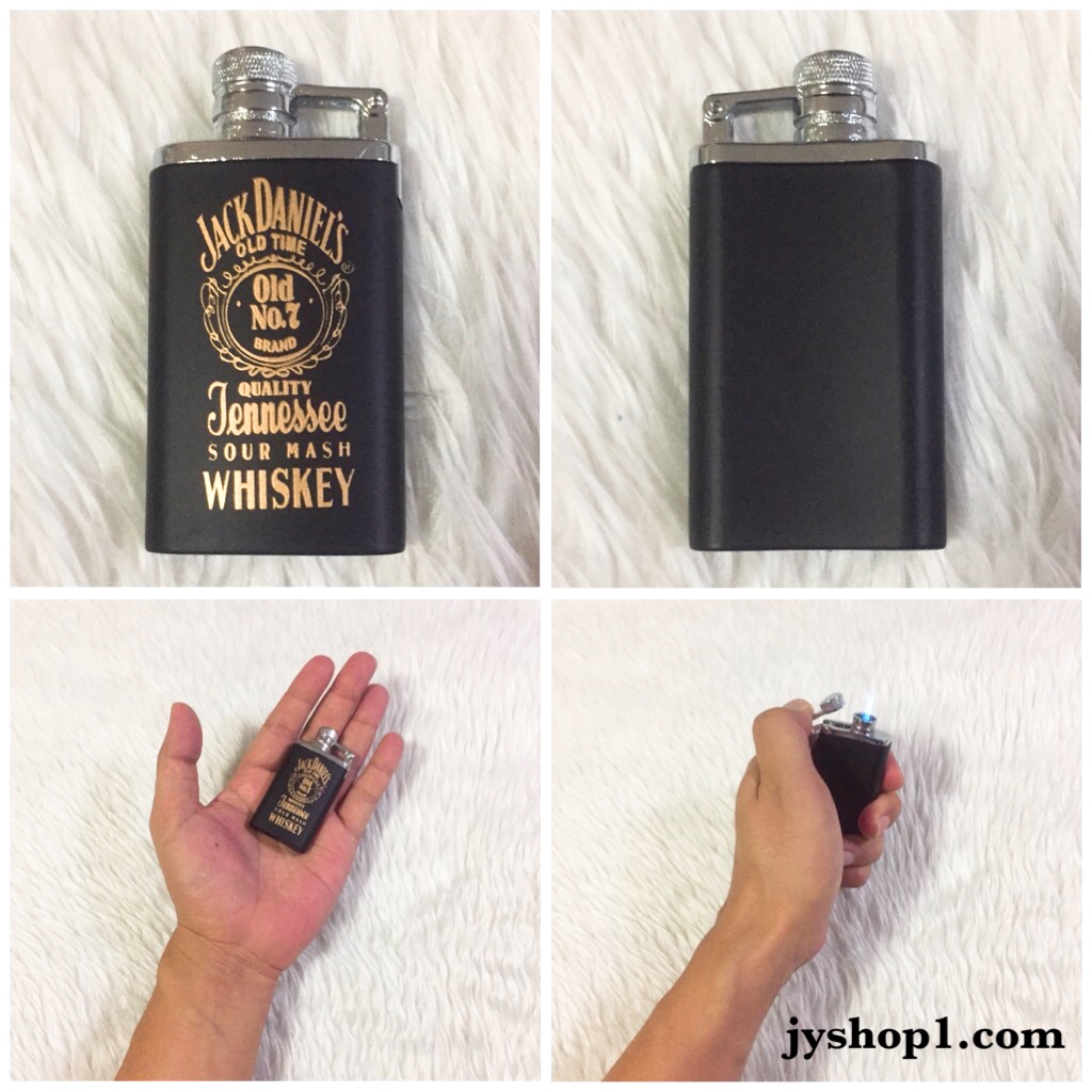 ไฟแช็คทรงขวดเหล้า ลาย Jack Daniels
